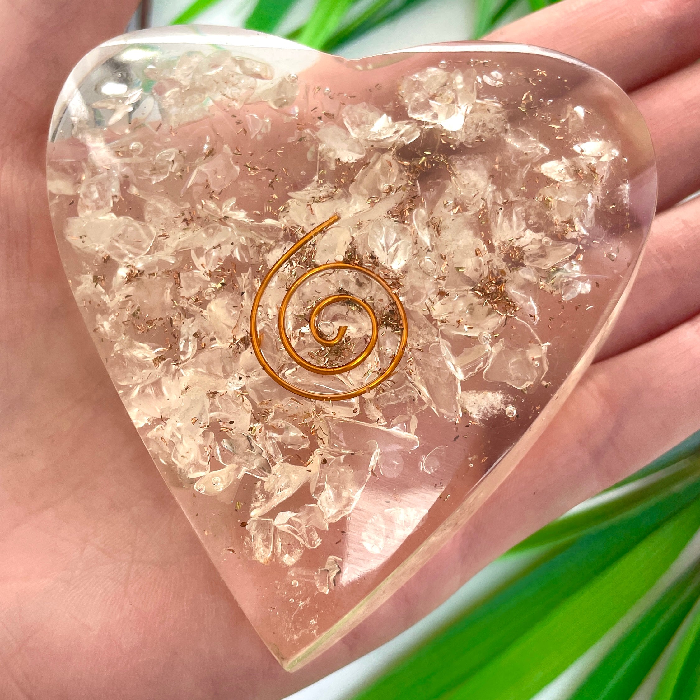 Orgonite Heart - Clear Quartz