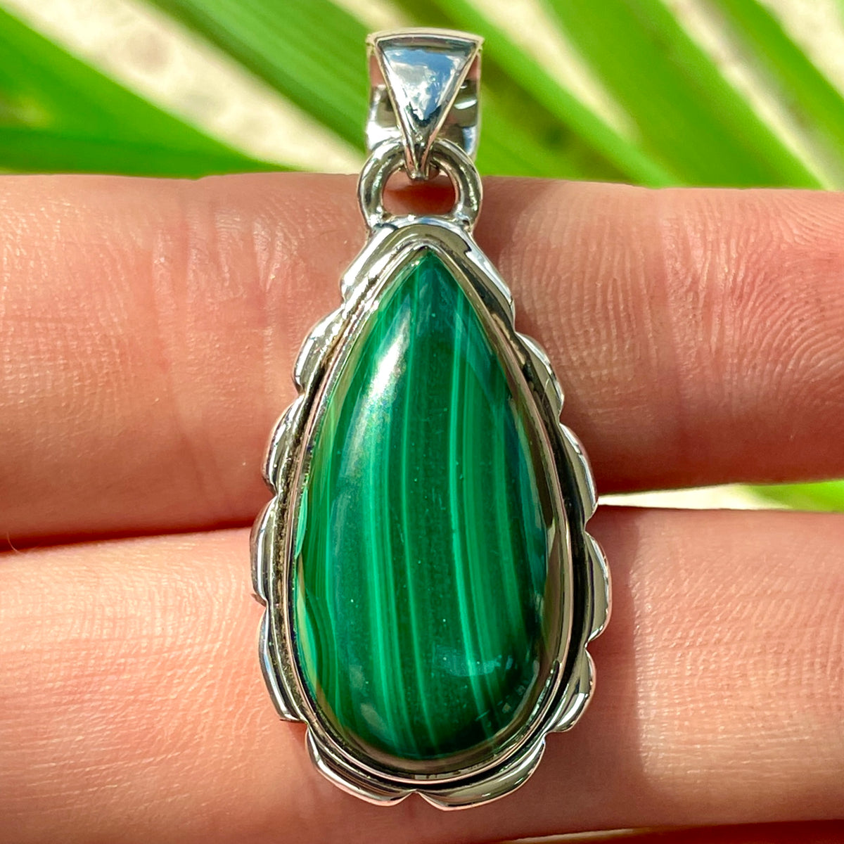 Malachite St.Silver Pendant - SP172