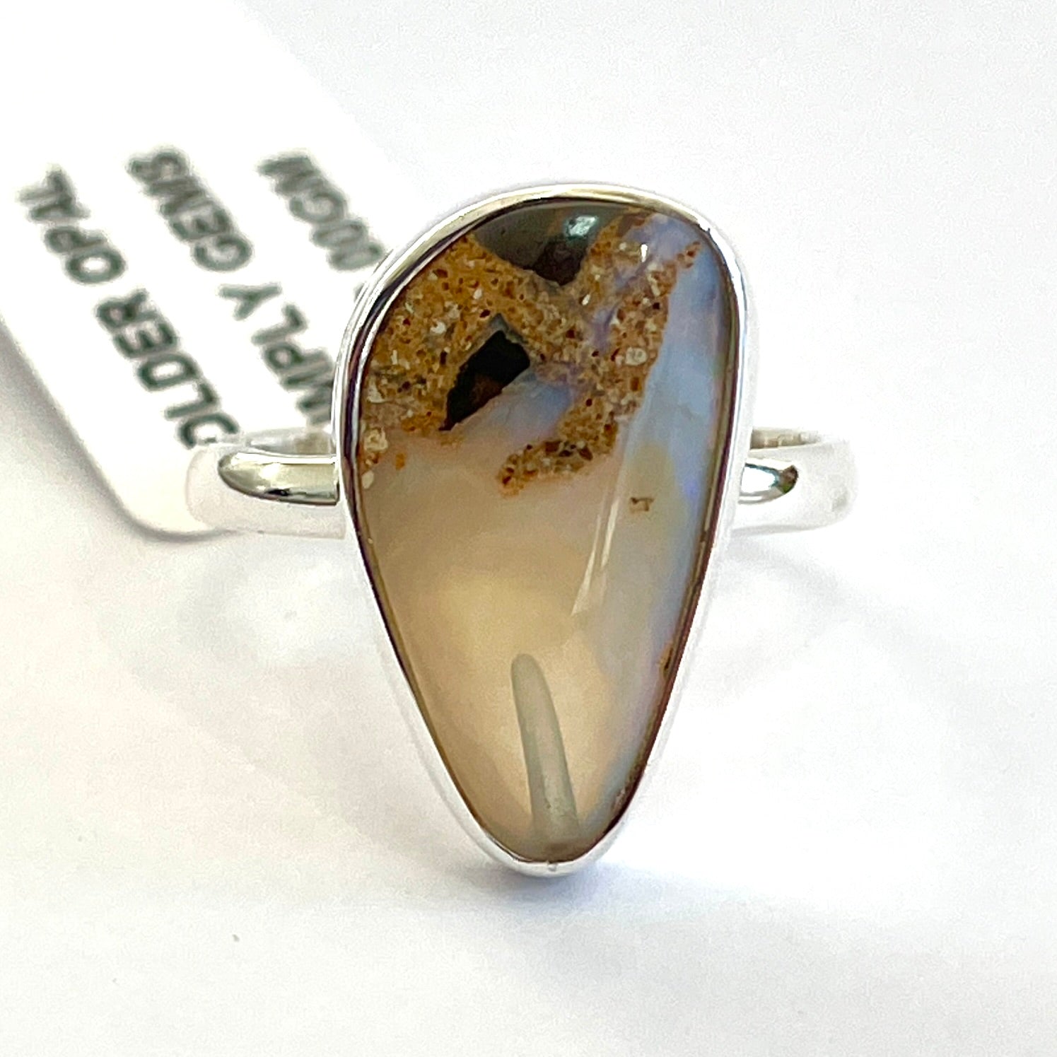 Boulder Opal (AUS Natural) St.Silver925 Ring - OR13