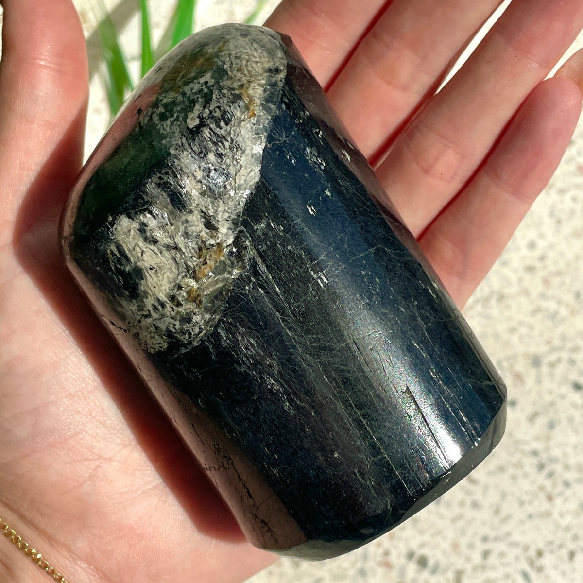 Black Tourmaline Polished Freeform - D