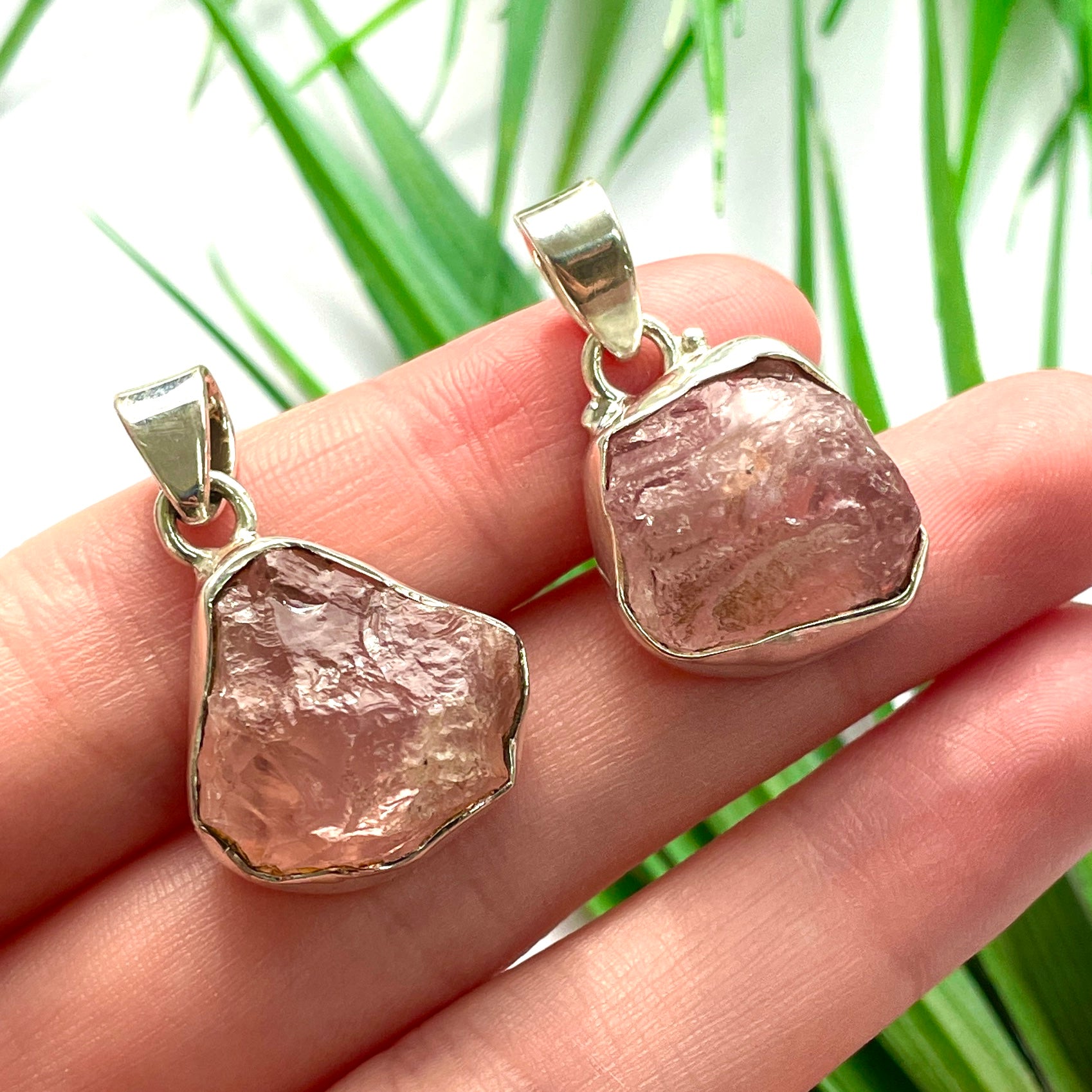 Rose Quartz St.Silver Pendant - SP158