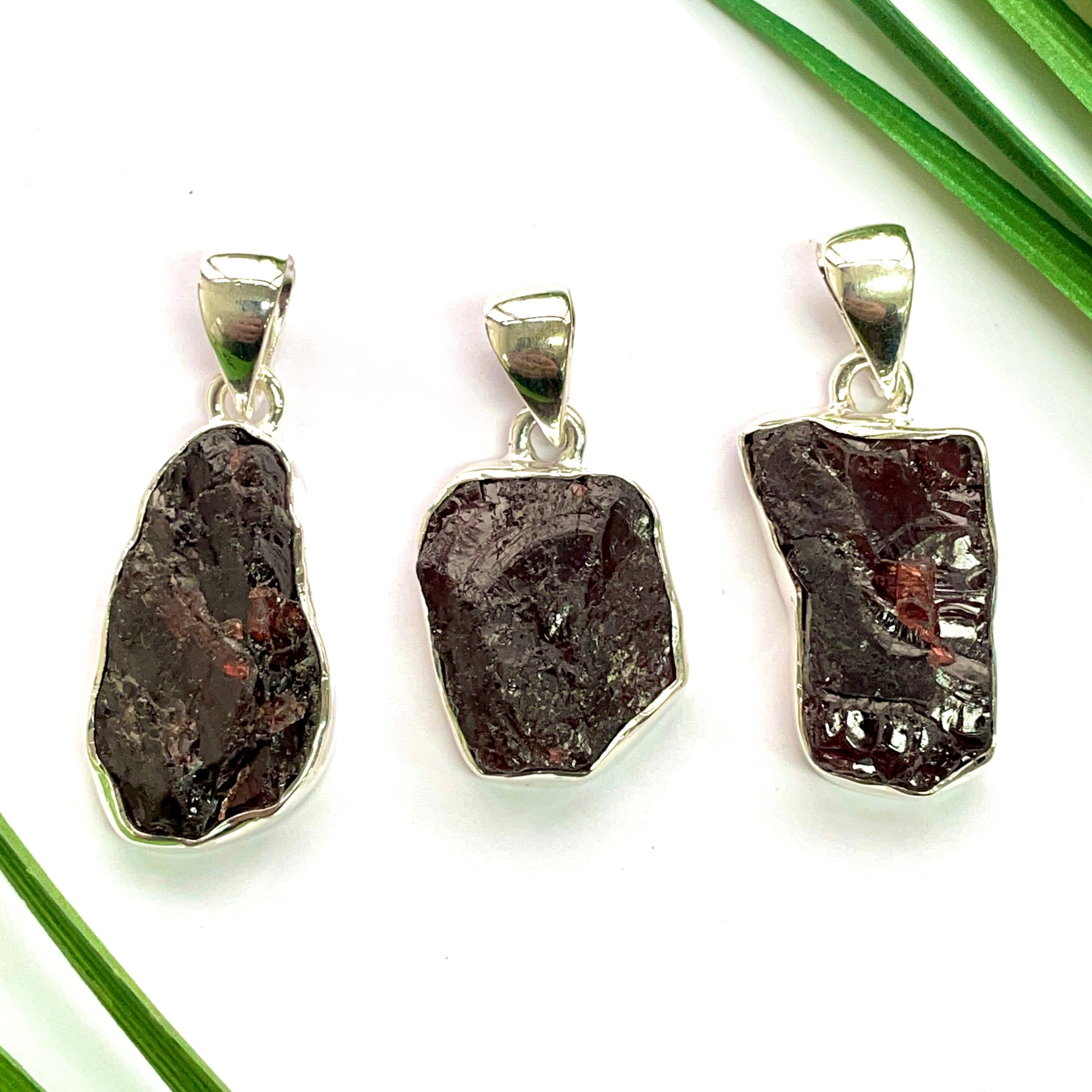 Garnet Silver Pendant - SP114