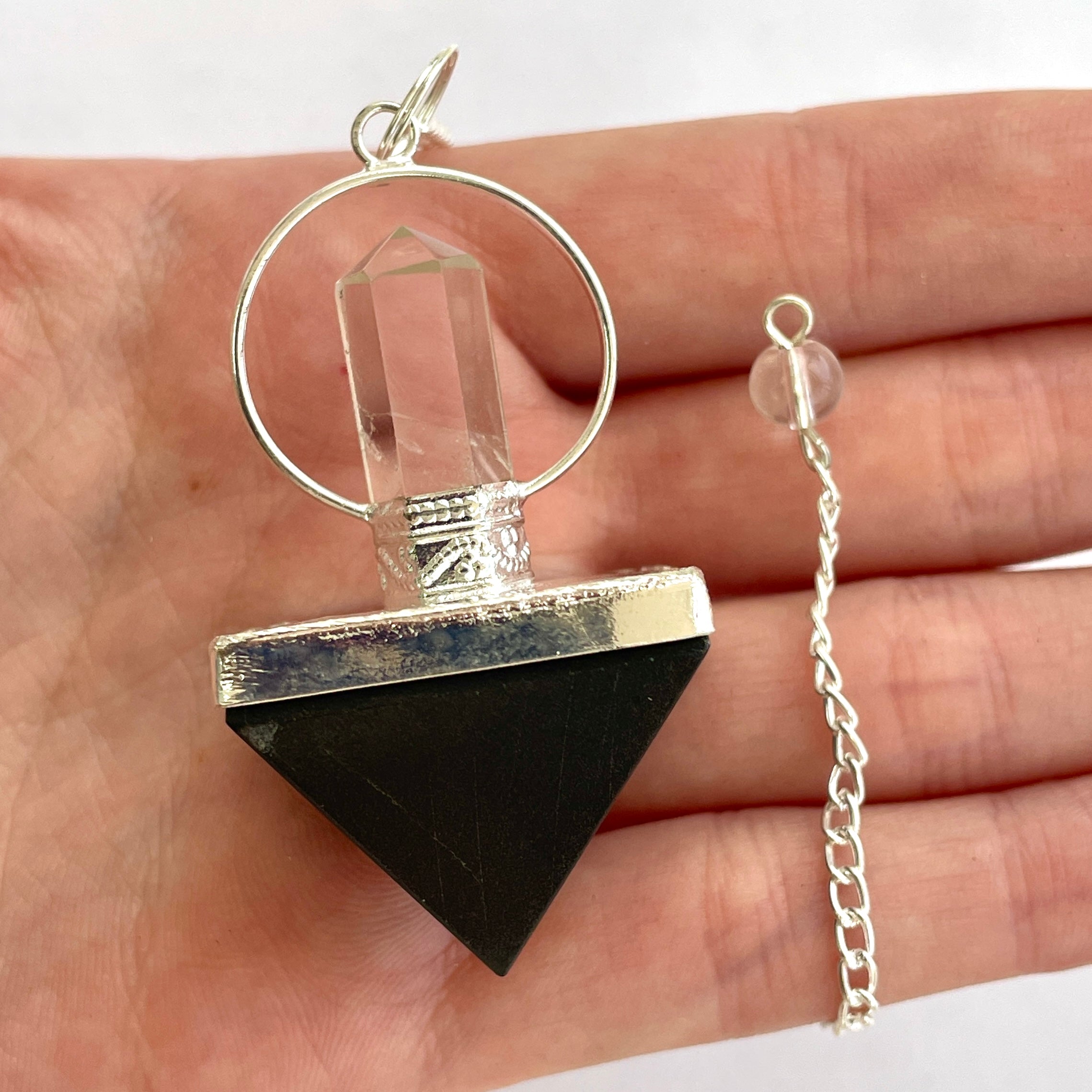 Black Tourmaline Pyramid Point Pendulum