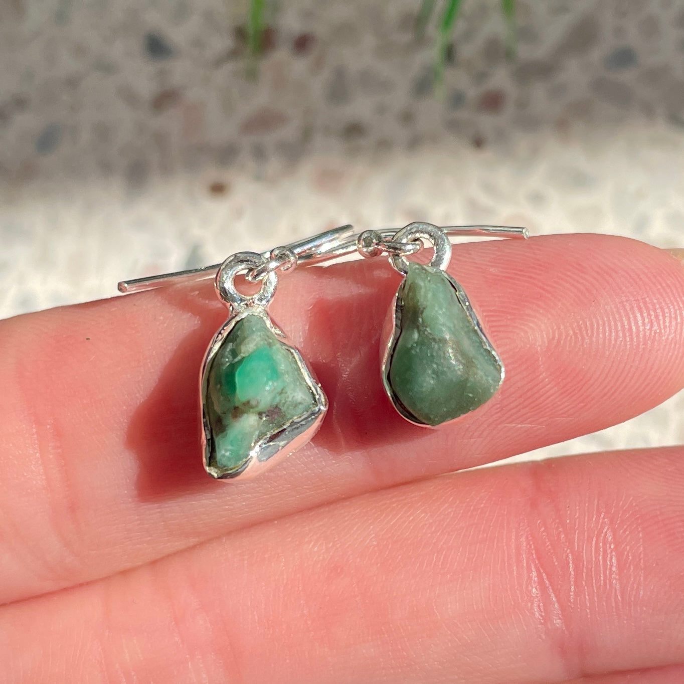Emerald Raw - St.Silver Earring