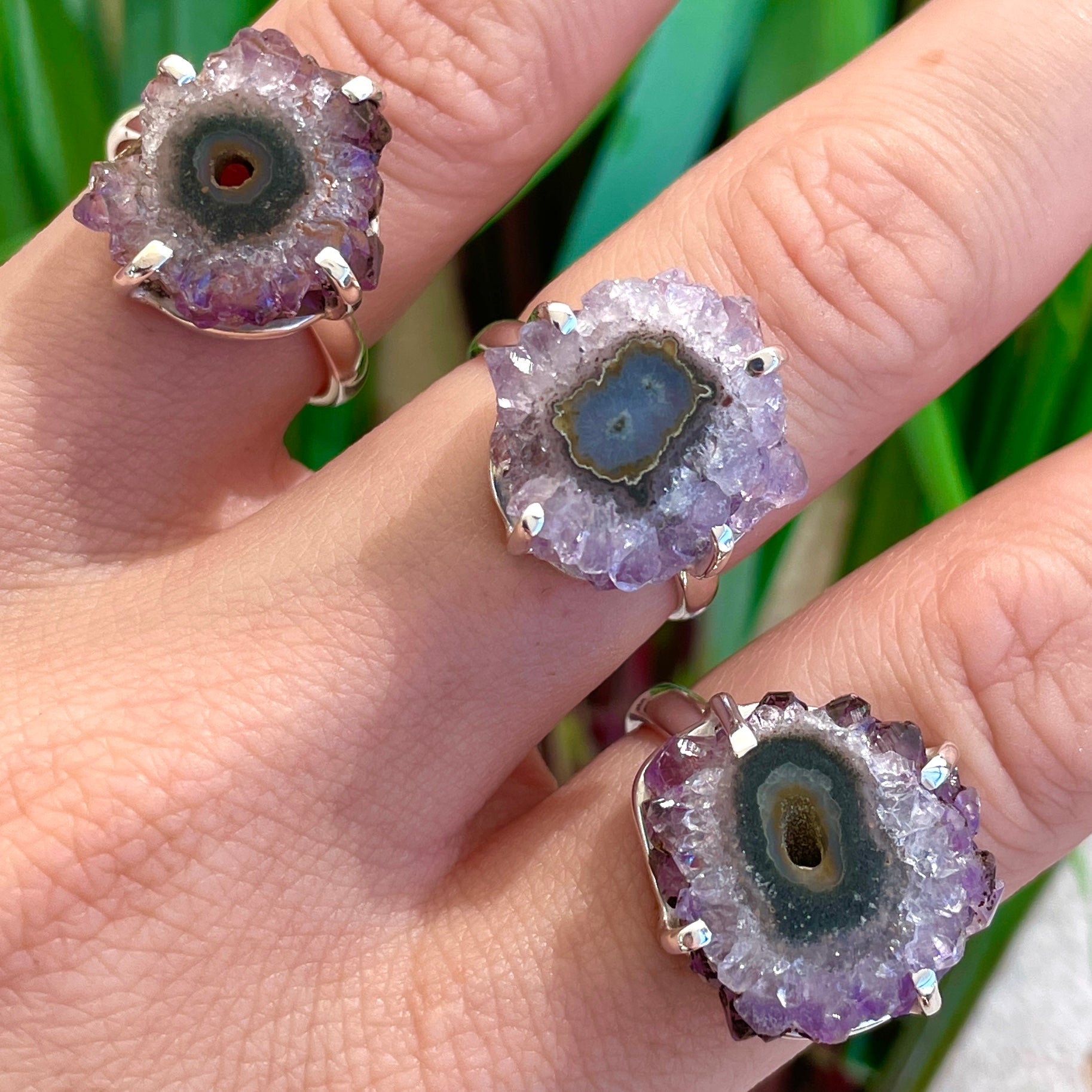 Amethyst Stalactite SML - St. Silver Ring
