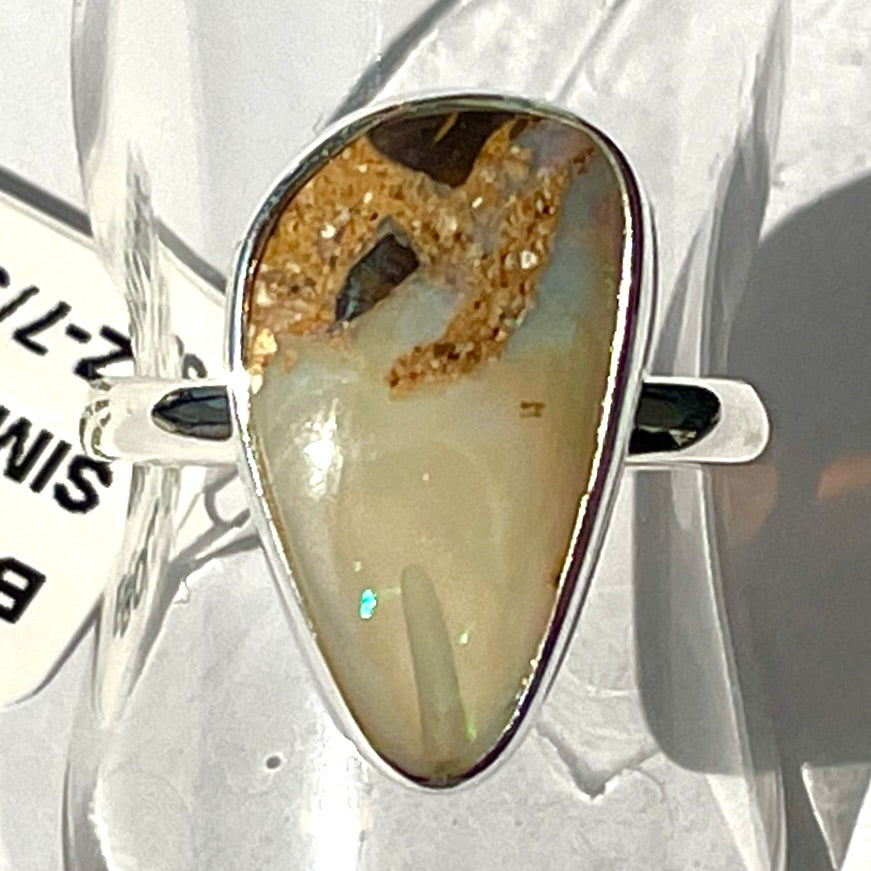 Boulder Opal (AUS Natural) St.Silver925 Ring - OR13