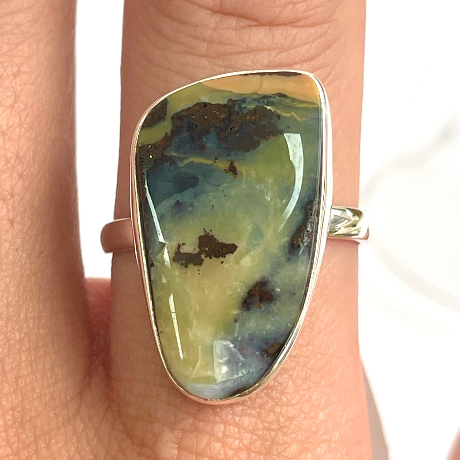 Boulder Opal (AUS Natural) St.Silver925 Ring - OR8