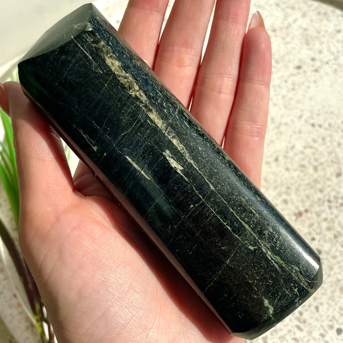 Black Tourmaline Polished Freeform - E