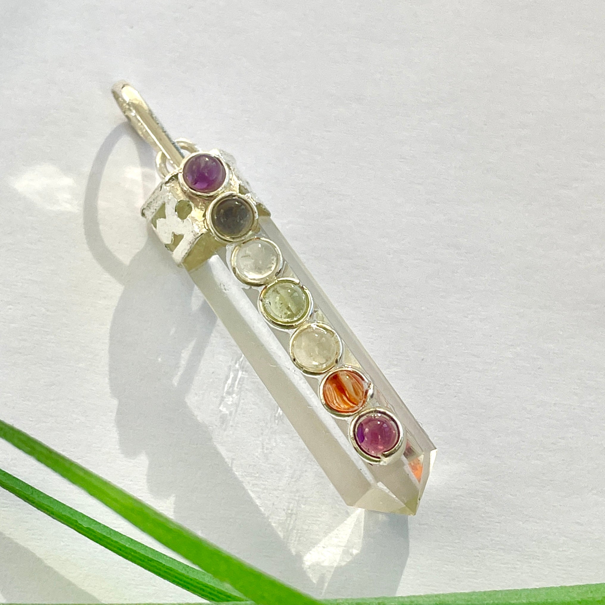 Clear Quartz - Chakra Cap Point Pendant