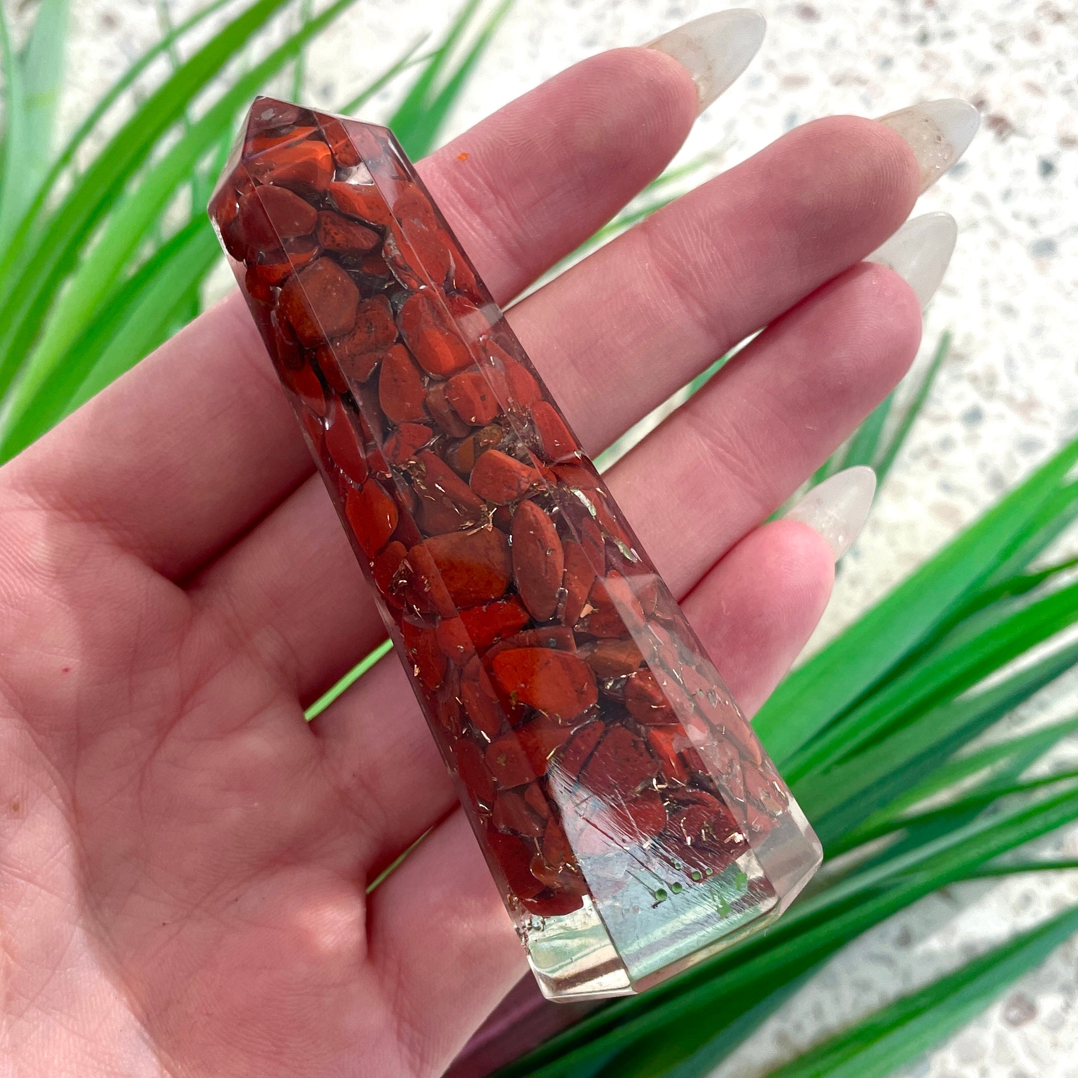 Orgonite Generator - Red Jasper - 8cm