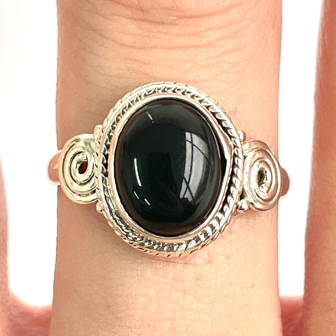 Black Onyx St. Silver Ring - ON2