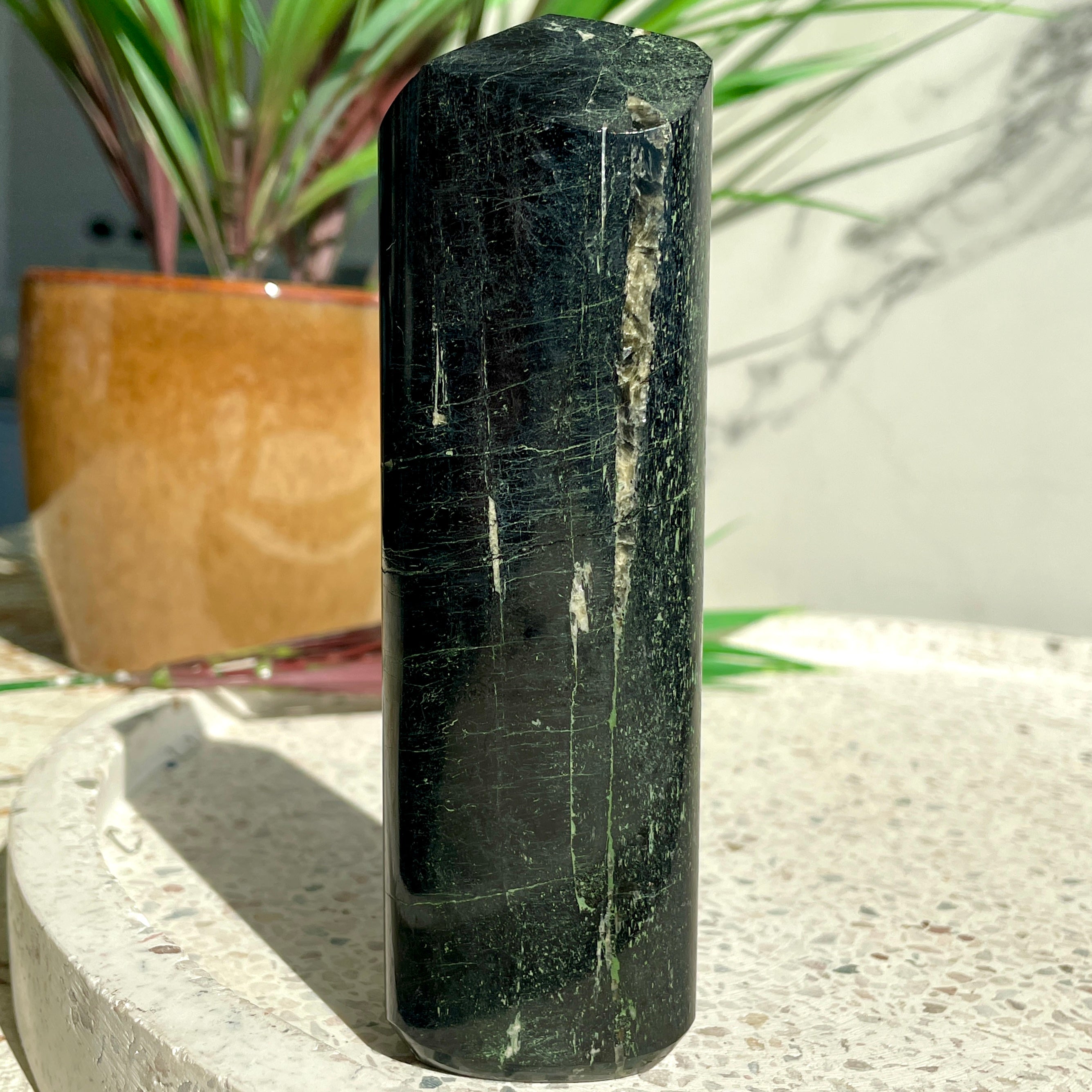 Black Tourmaline Polished Freeform - E