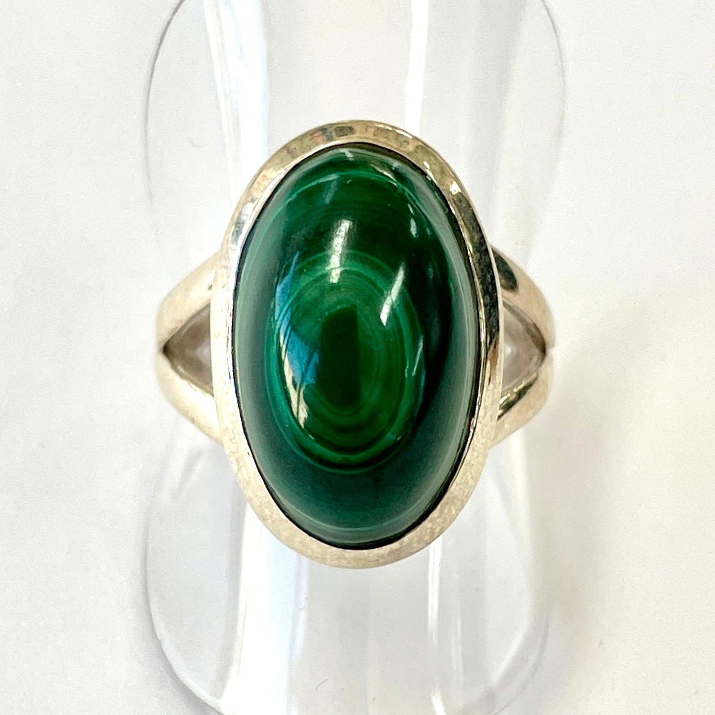 Malachite Sterling Silver Ring - MR4