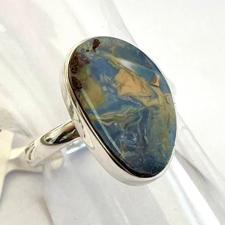 Boulder Opal (AUS Natural) St.Silver925 Ring - OR14