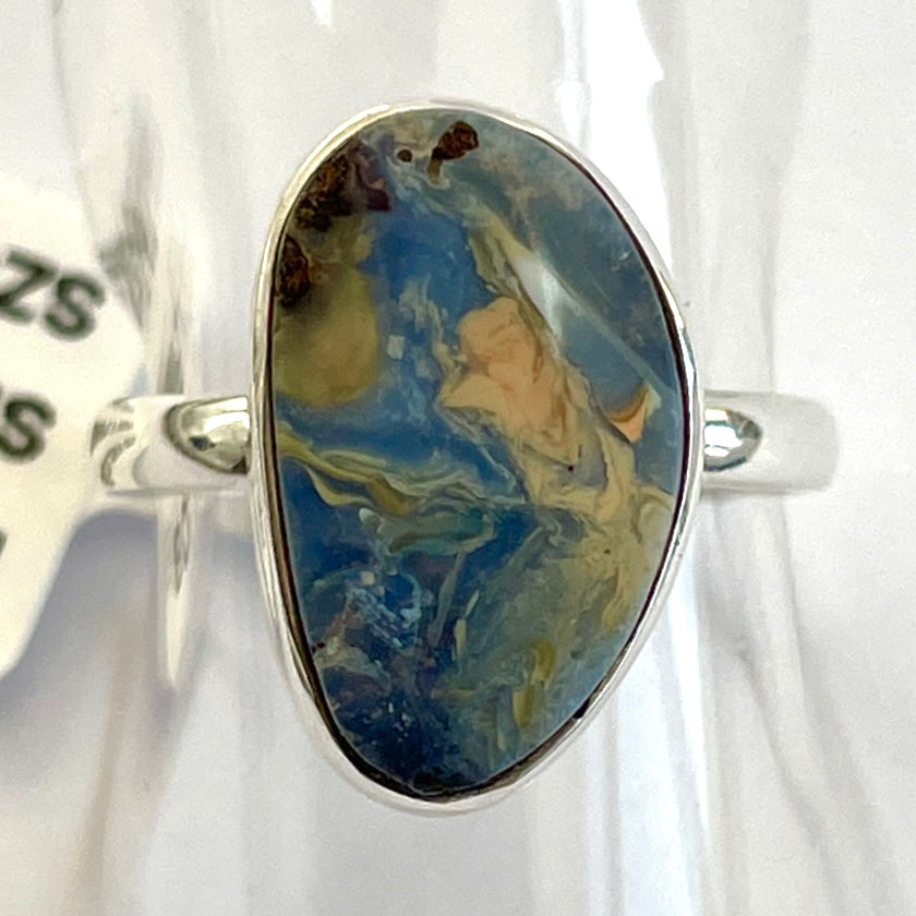 Boulder Opal (AUS Natural) St.Silver925 Ring - OR14