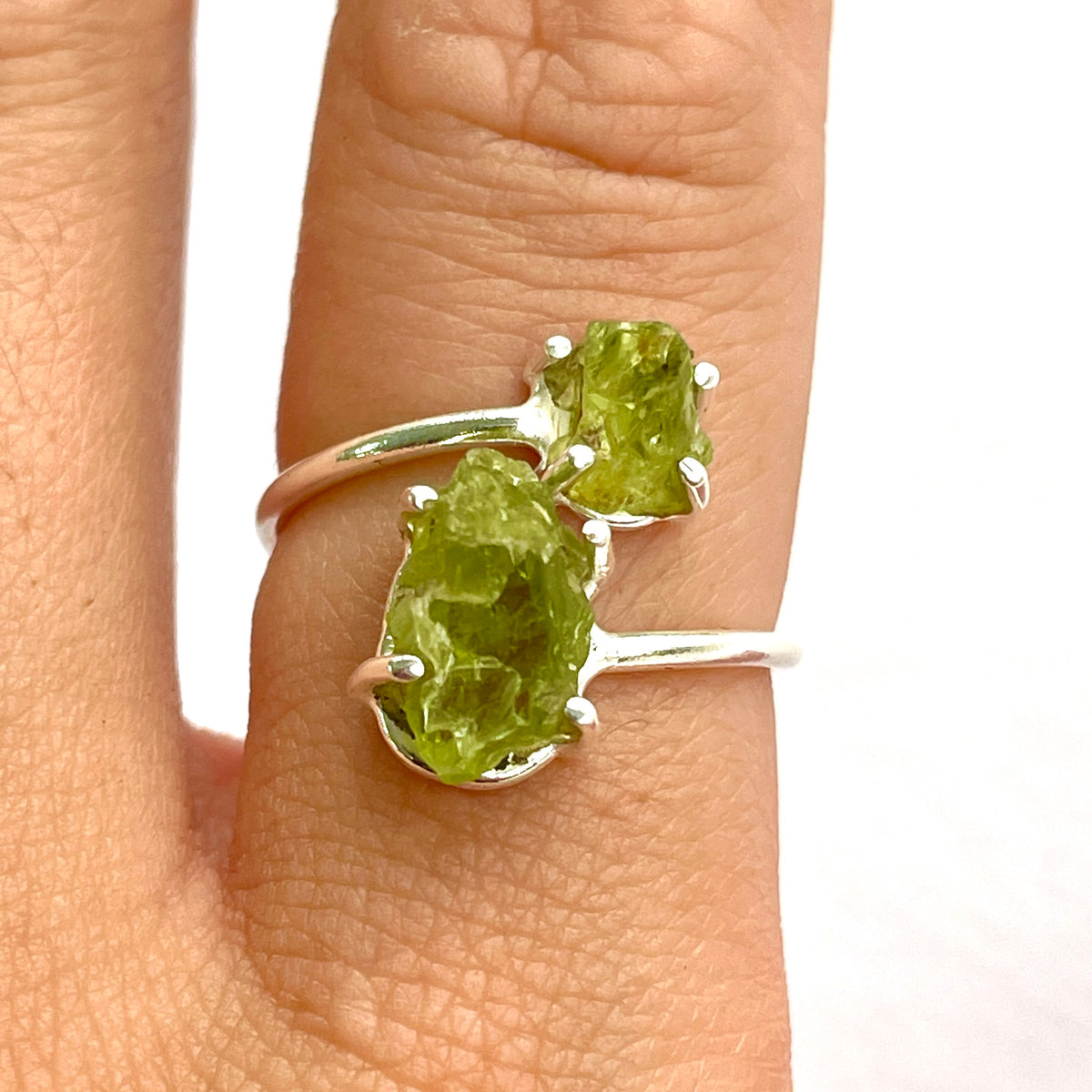 Peridot Double - St.Silver Ring