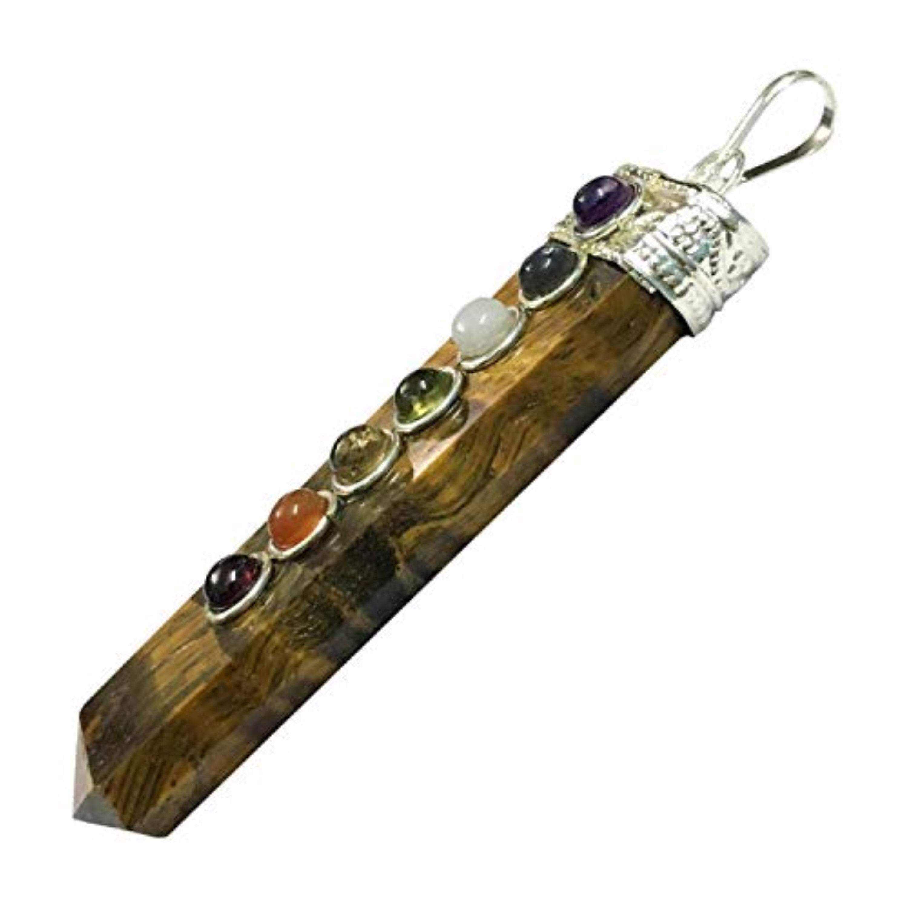Flat Chakra Pendant - Tiger’s Eye