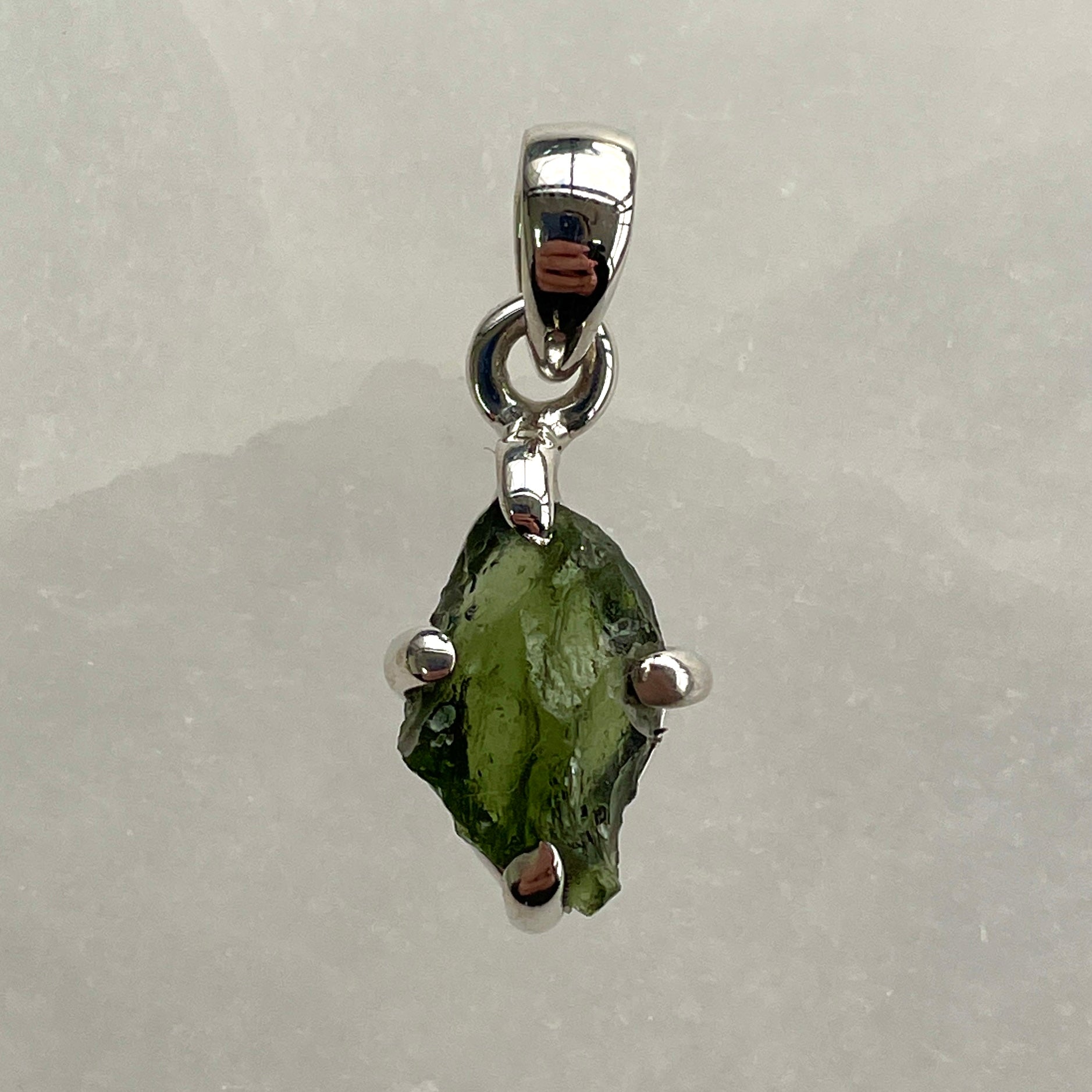 Moldavite Silver Pendant - M50