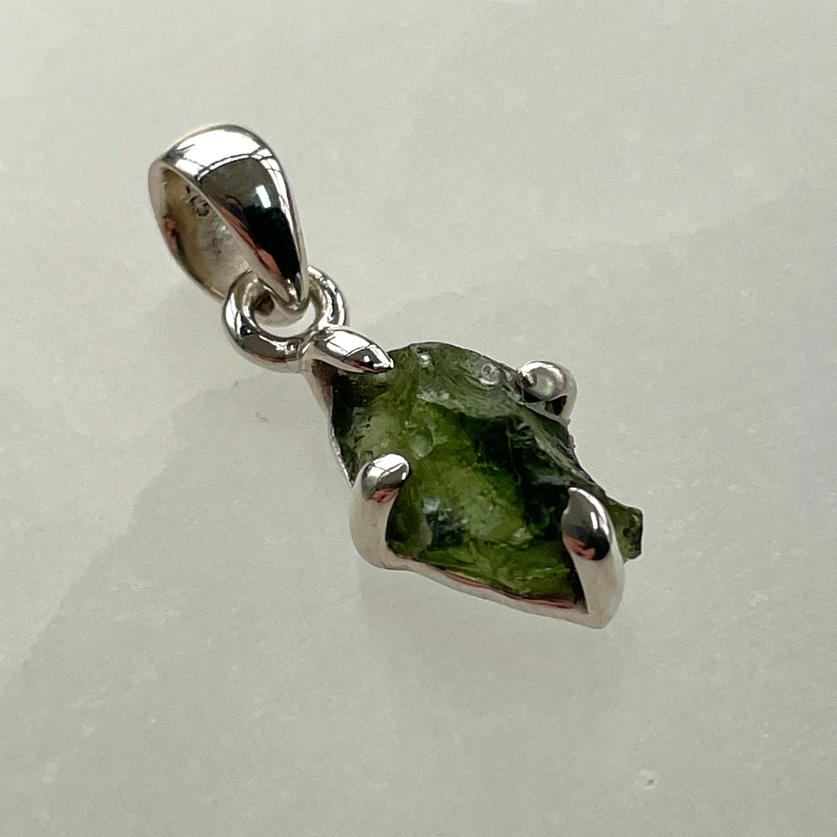 Moldavite Silver Pendant - M50