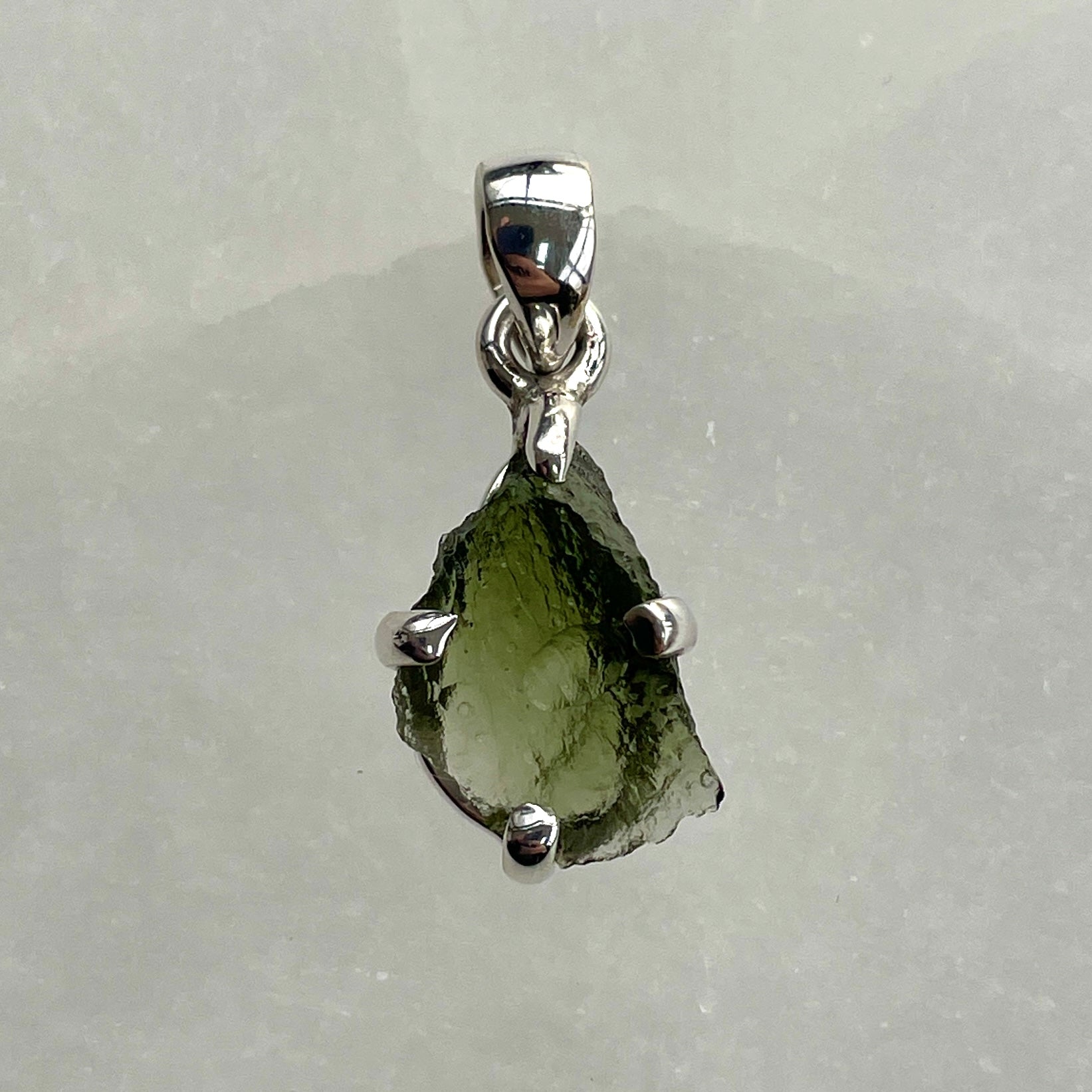 Moldavite Silver Pendant - M51