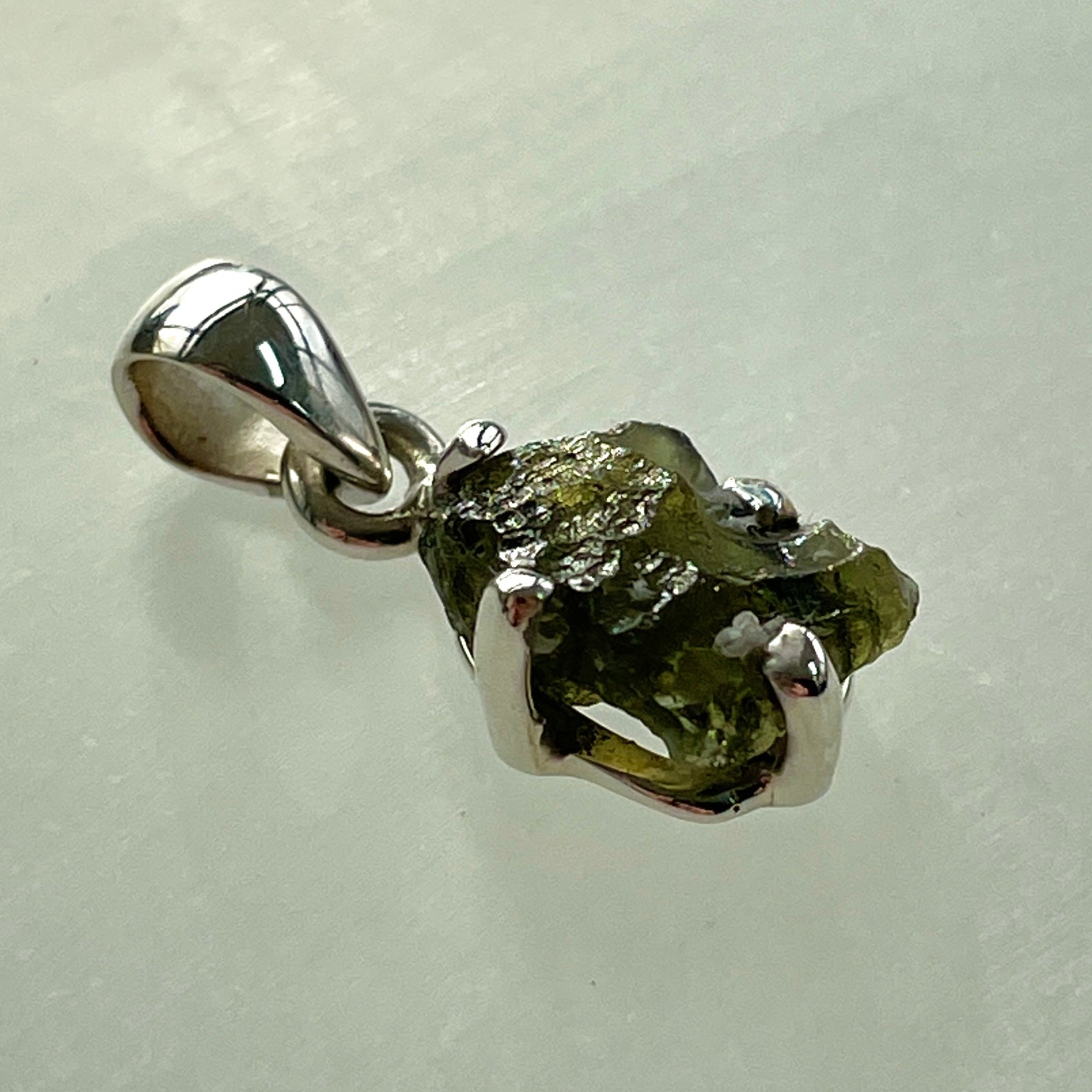 Moldavite Silver Pendant - M52