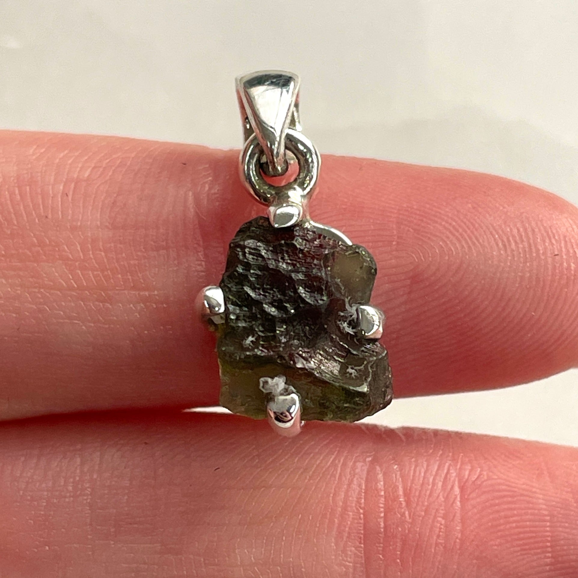 Moldavite Silver Pendant - M52