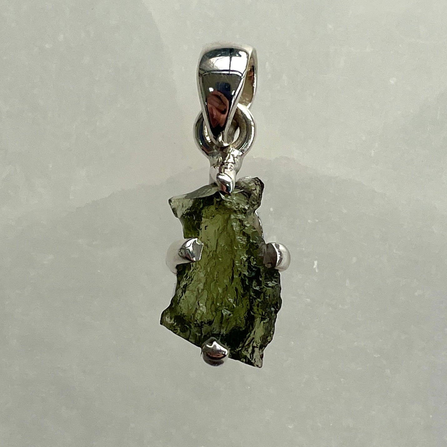Moldavite Silver Pendant - M53