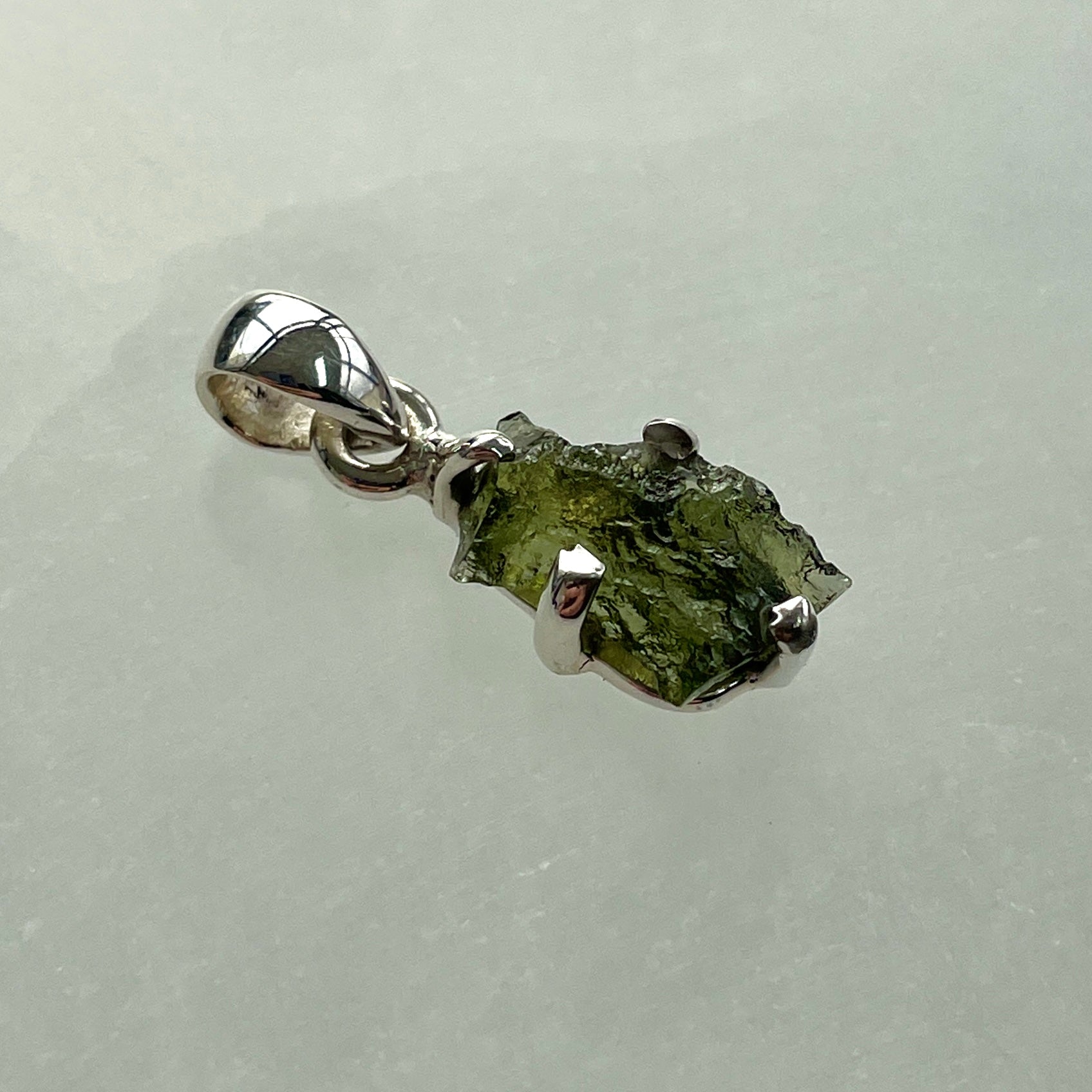 Moldavite Silver Pendant - M53