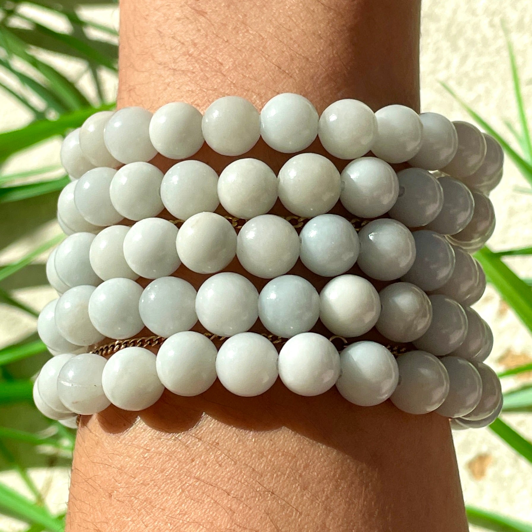 Angelite Beads Bracelet 8mm