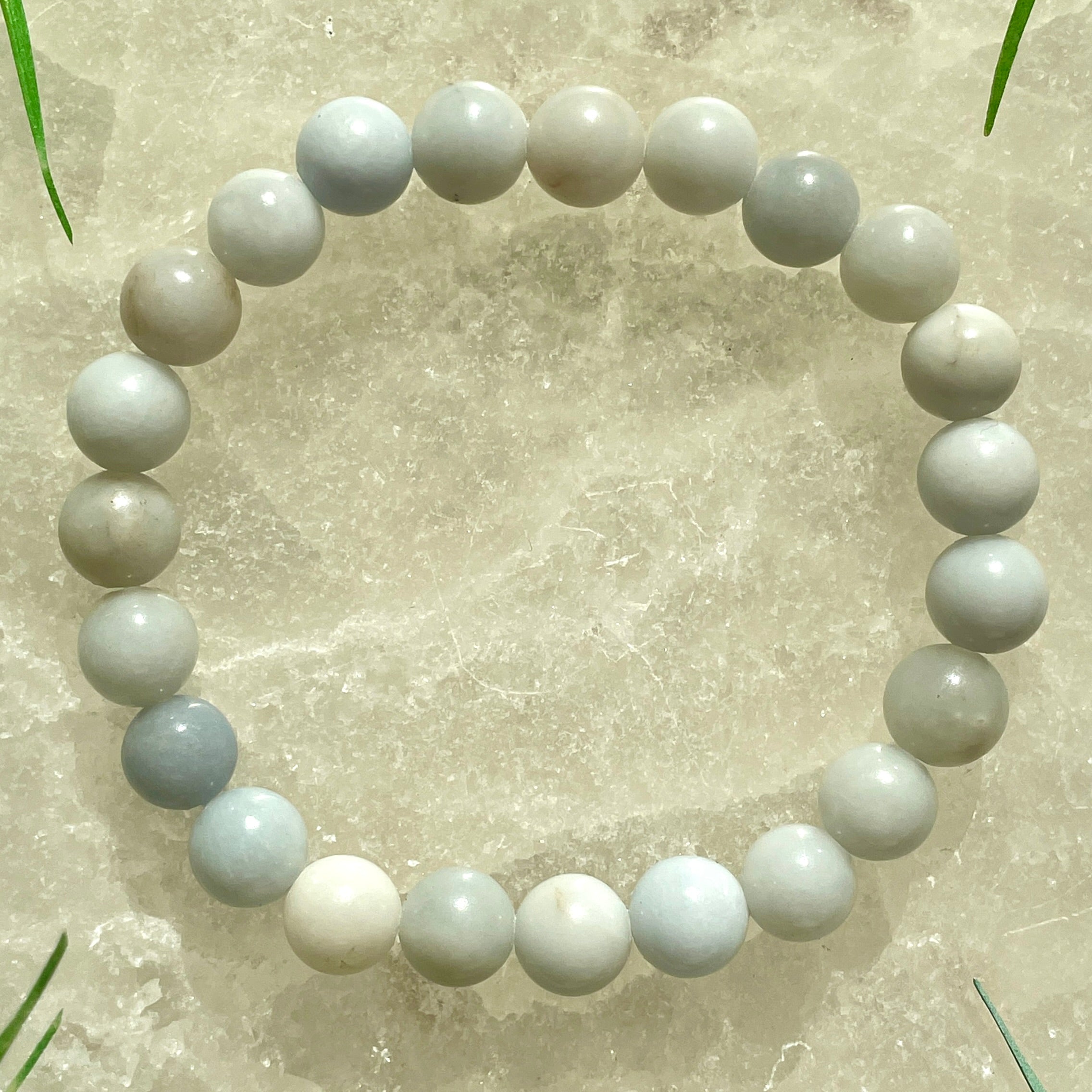 Angelite Beads Bracelet 8mm