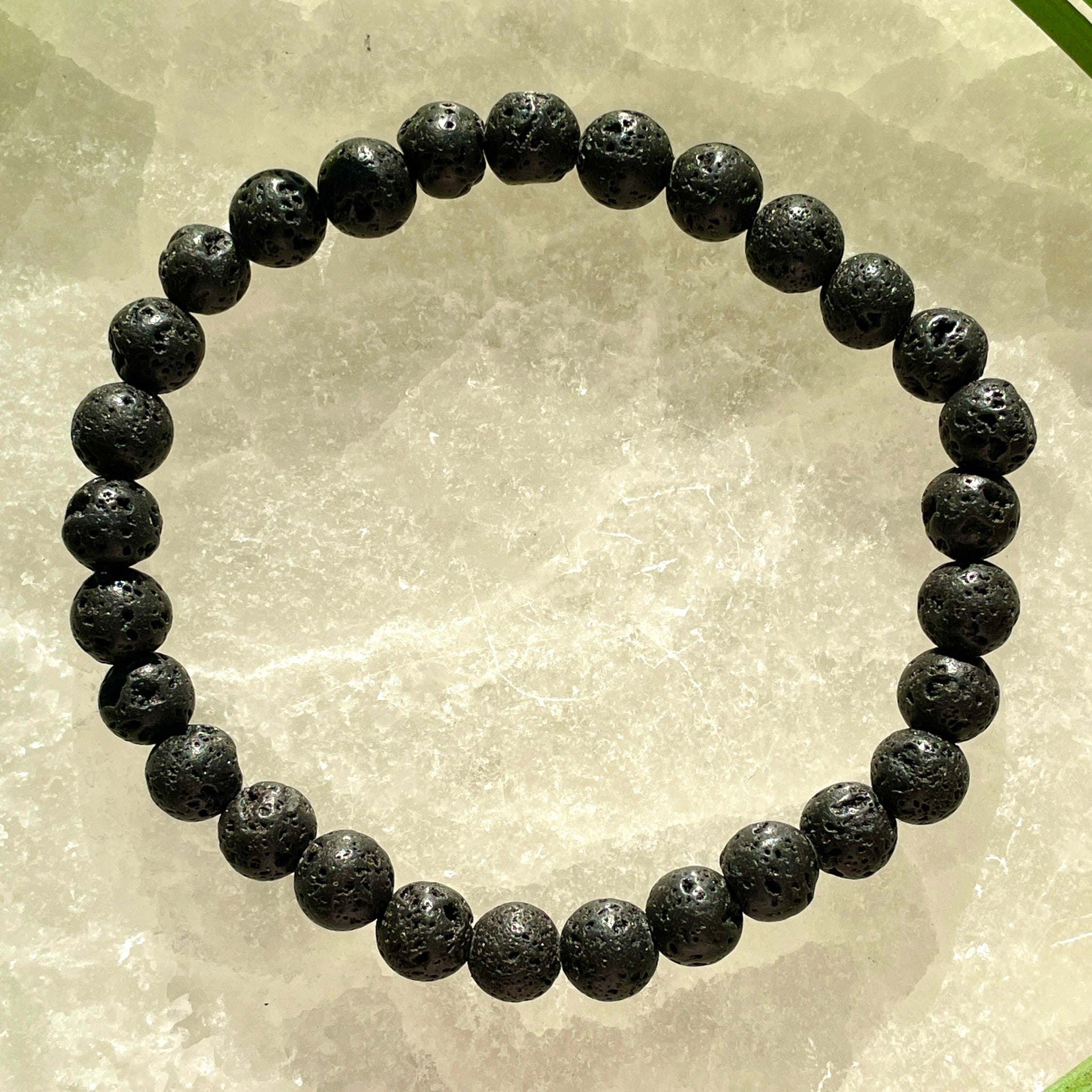 Lava Stone Beads Bracelet - 6mm