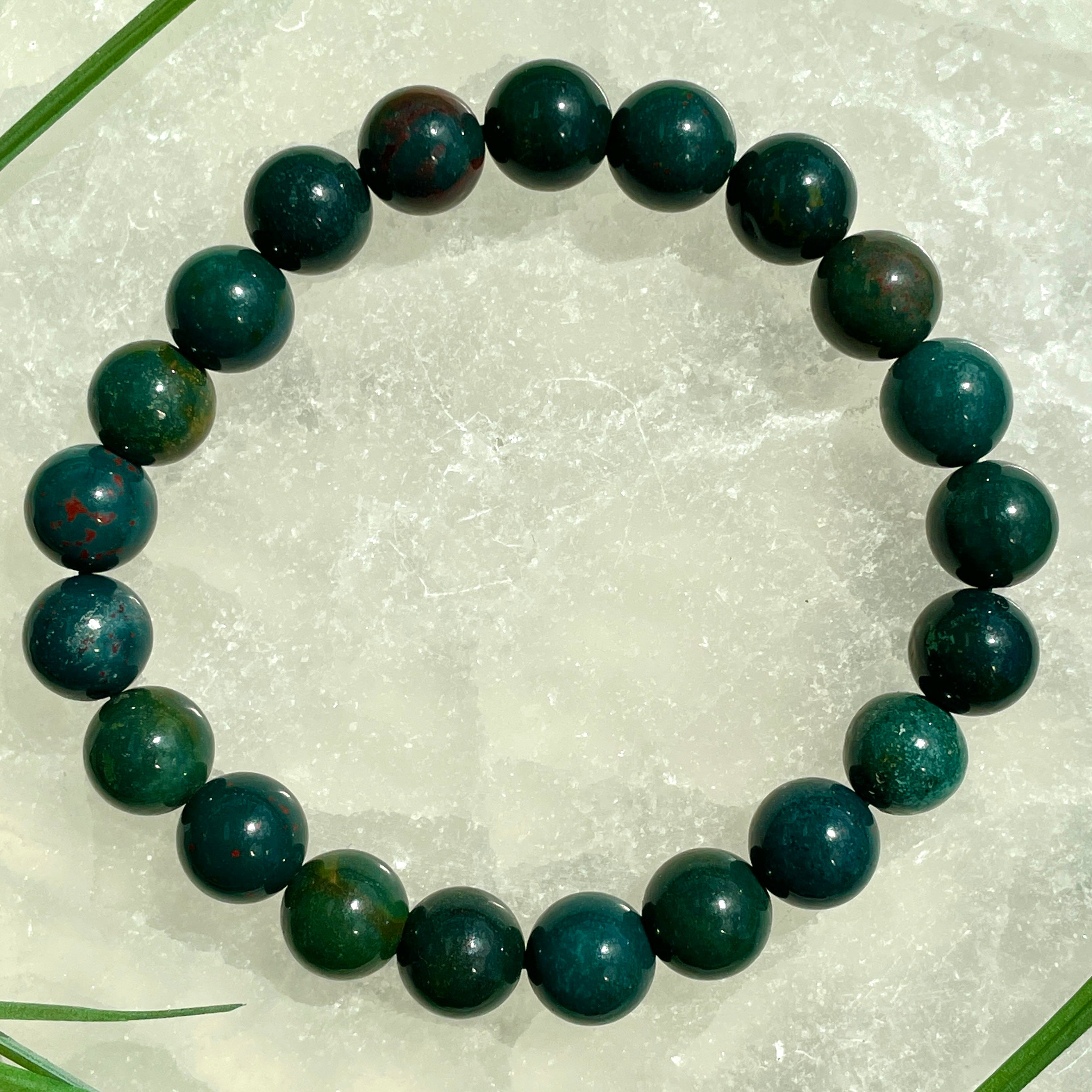 Bloodstone Beads Bracelet - 8mm