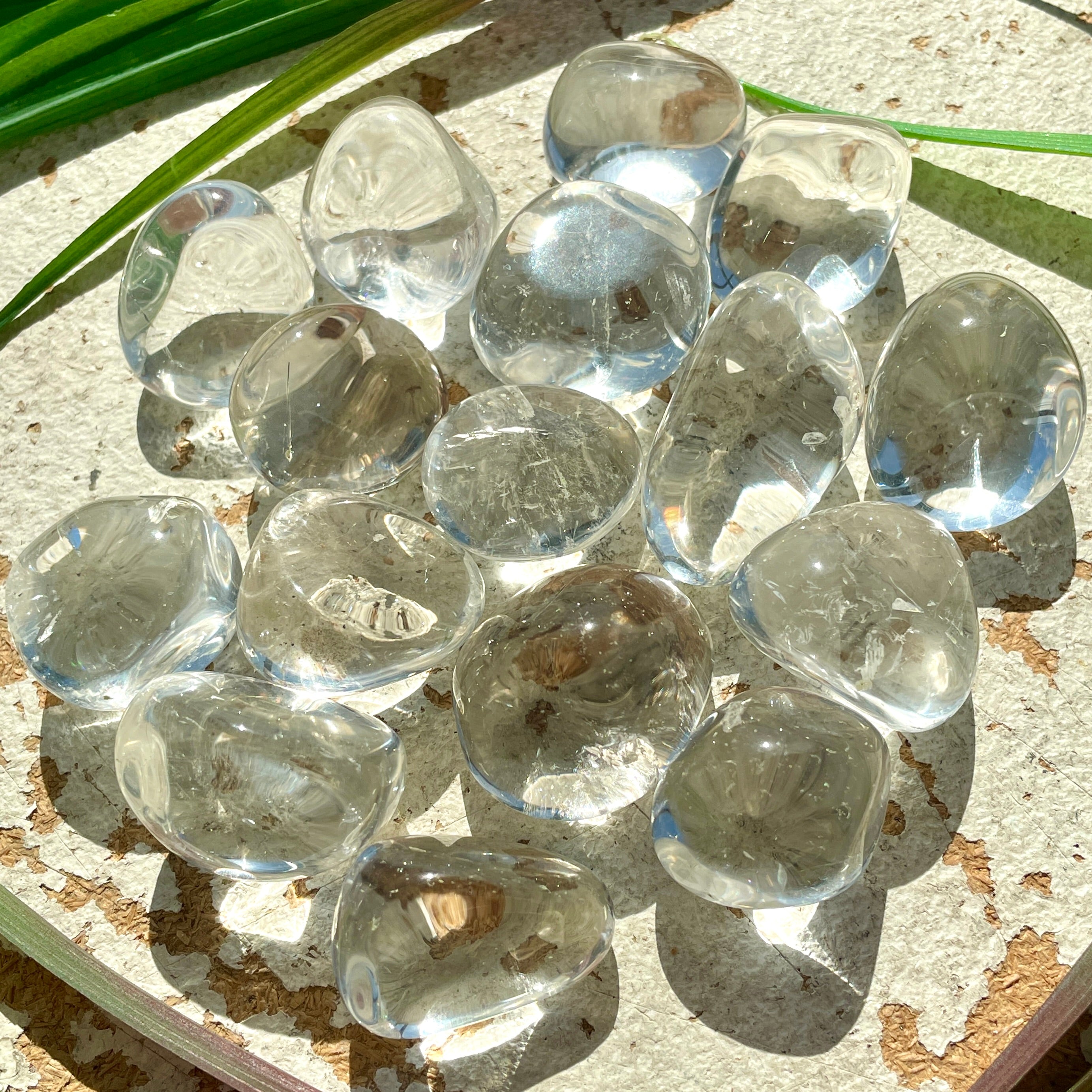 Clear Quartz 'A' Tumbled(IN) (16-18pc) 250gm