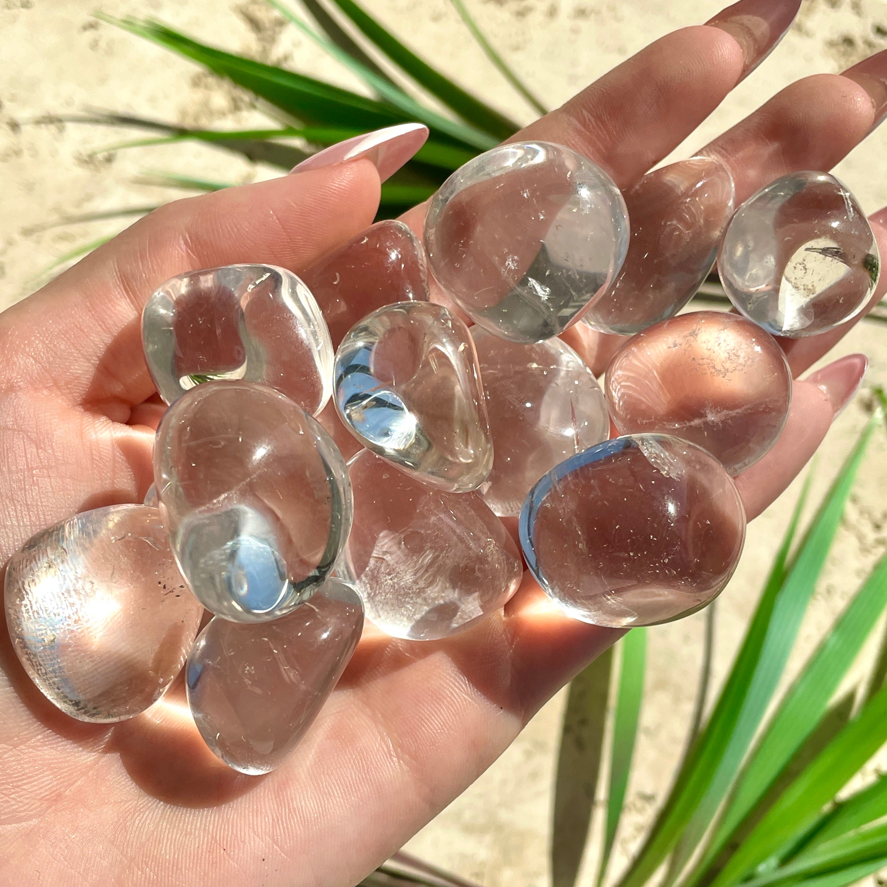 Clear Quartz 'A' Tumbled(IN) (16-18pc) 250gm