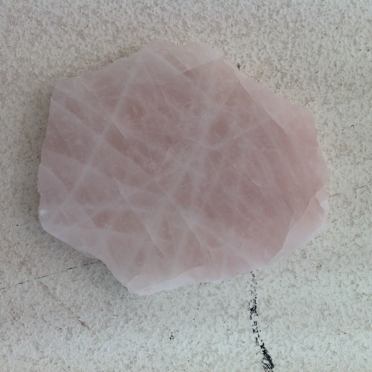 Rose Qtz - Slab/Slice - 7-9cm