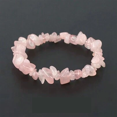 Rose Quartz Chip Bracelet Q1/A