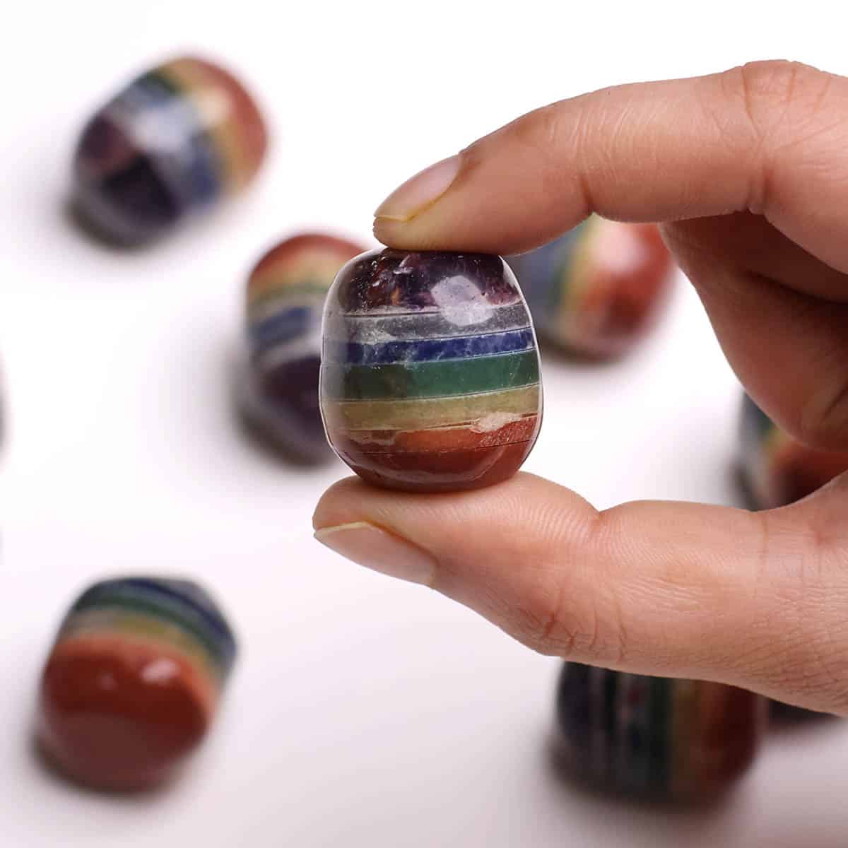 7 Chakra Tumbled Stone-200gms (5-6pc)