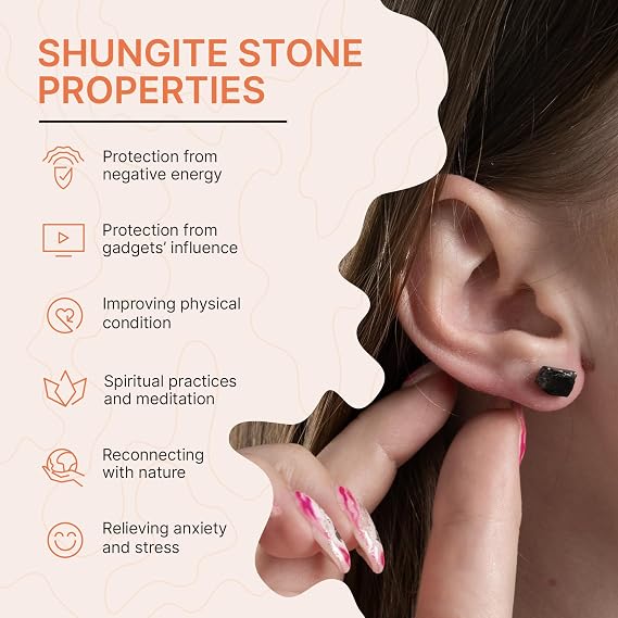 Shungite Elite Rough Stud Earrings