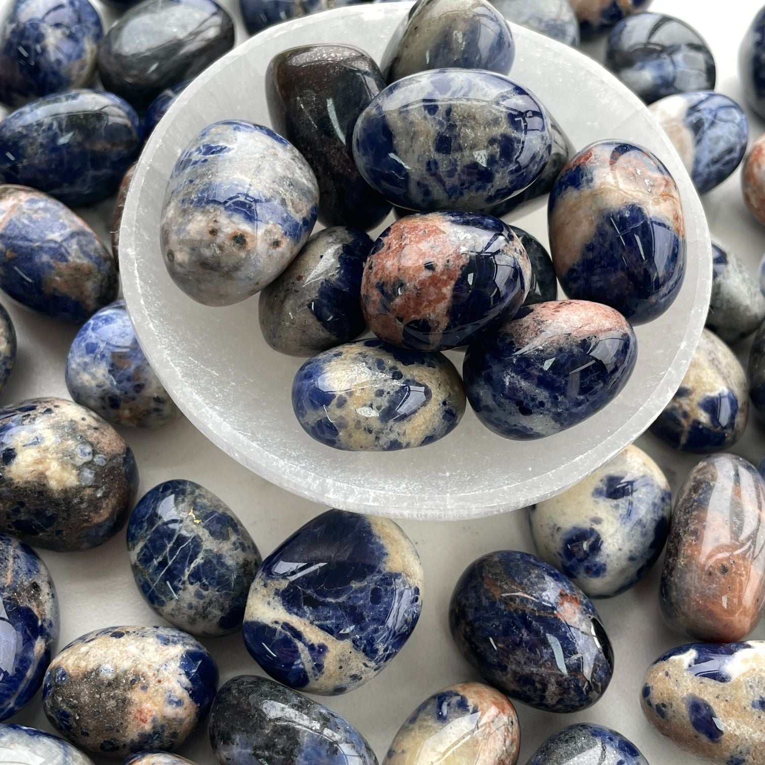 Sodalite Tumbled-200gms (12-15pc)
