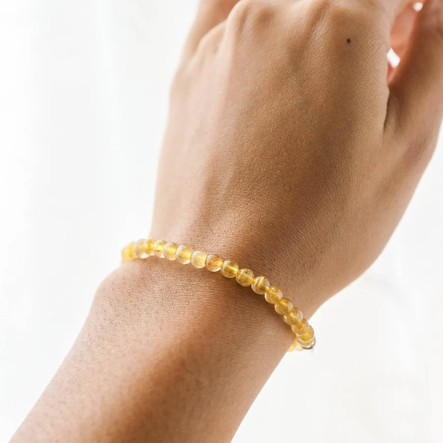 Citrine 'AA' Bead Bracelet 4mm