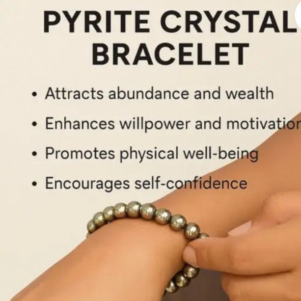 Pyrite Beads Bracelet-8mm