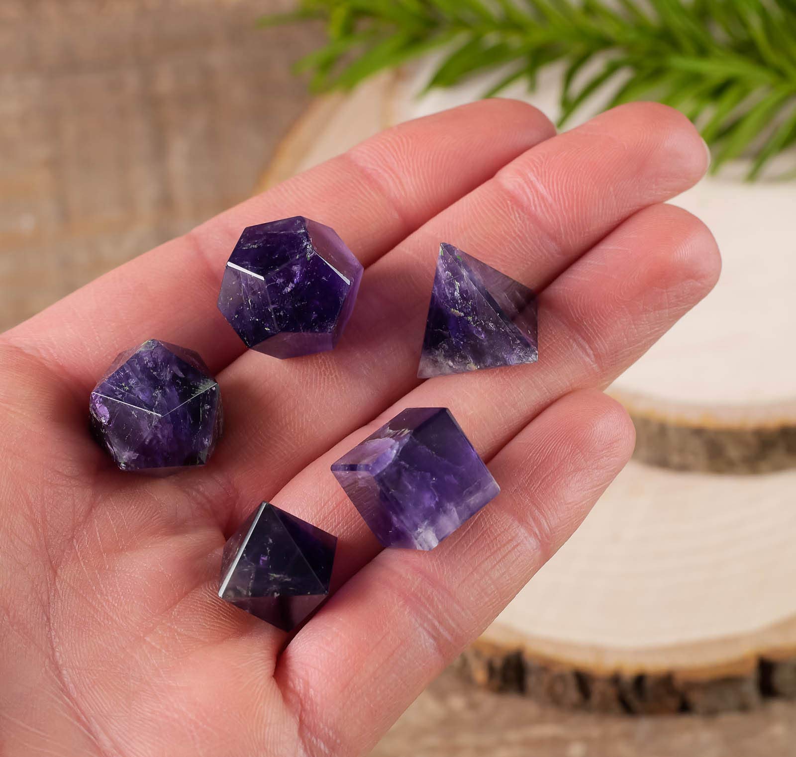 Sacred Geometry Set 5pc - Amethyst