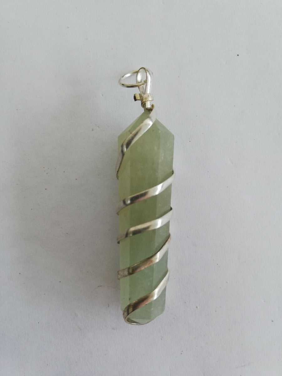 Green Ave - Wire Wrapped DT Point Pendant