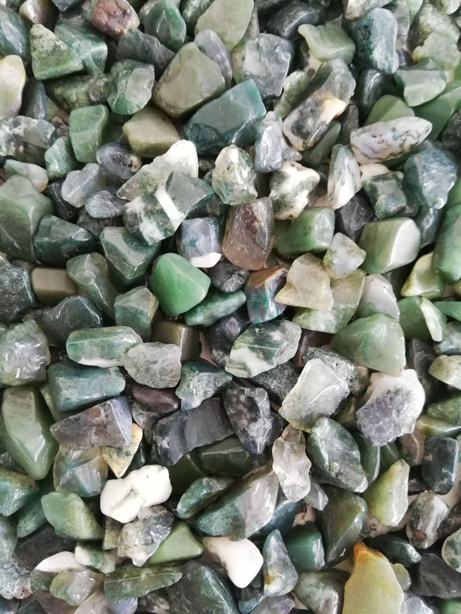 Moss Agate Chips 250gm Pack