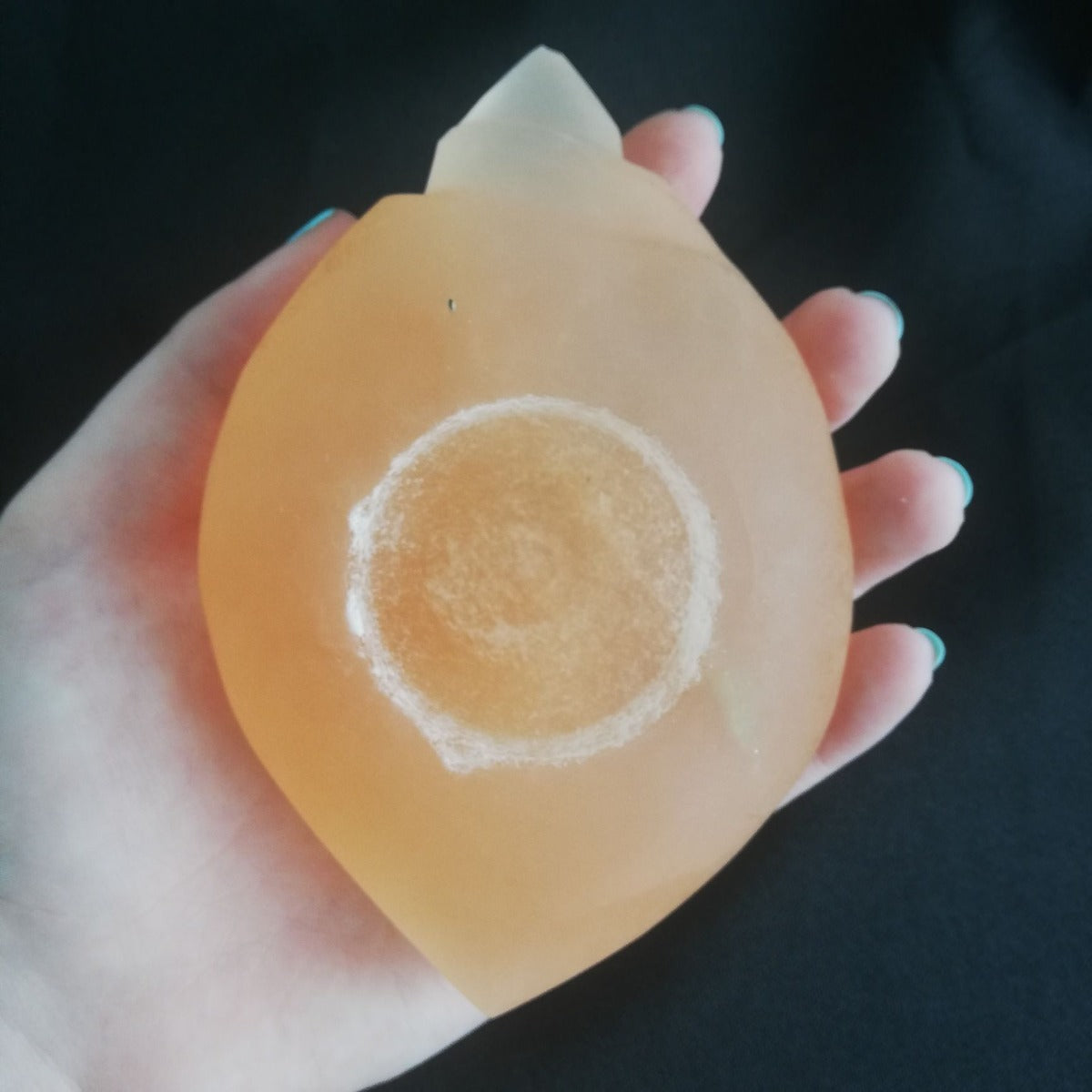 Selenite Tealight Holder - Shell - Peach