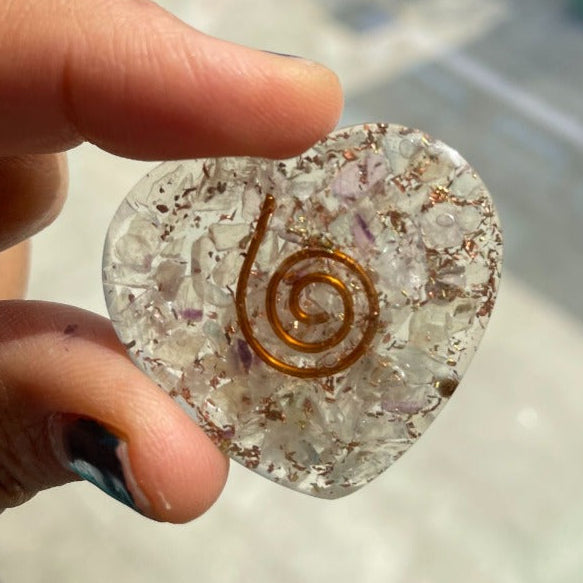 Orgonite Heart - Fluorite - SM