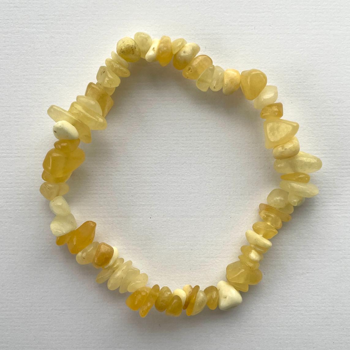 Yellow Aragonite Chip Bracelet