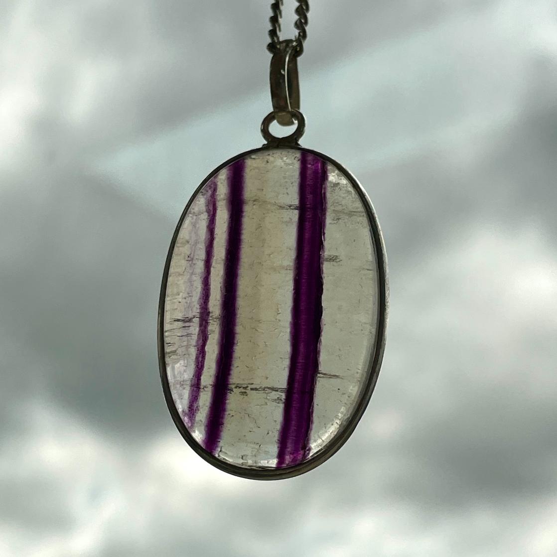 Sterling Silver Pendant - Fluorite LRG - SP60