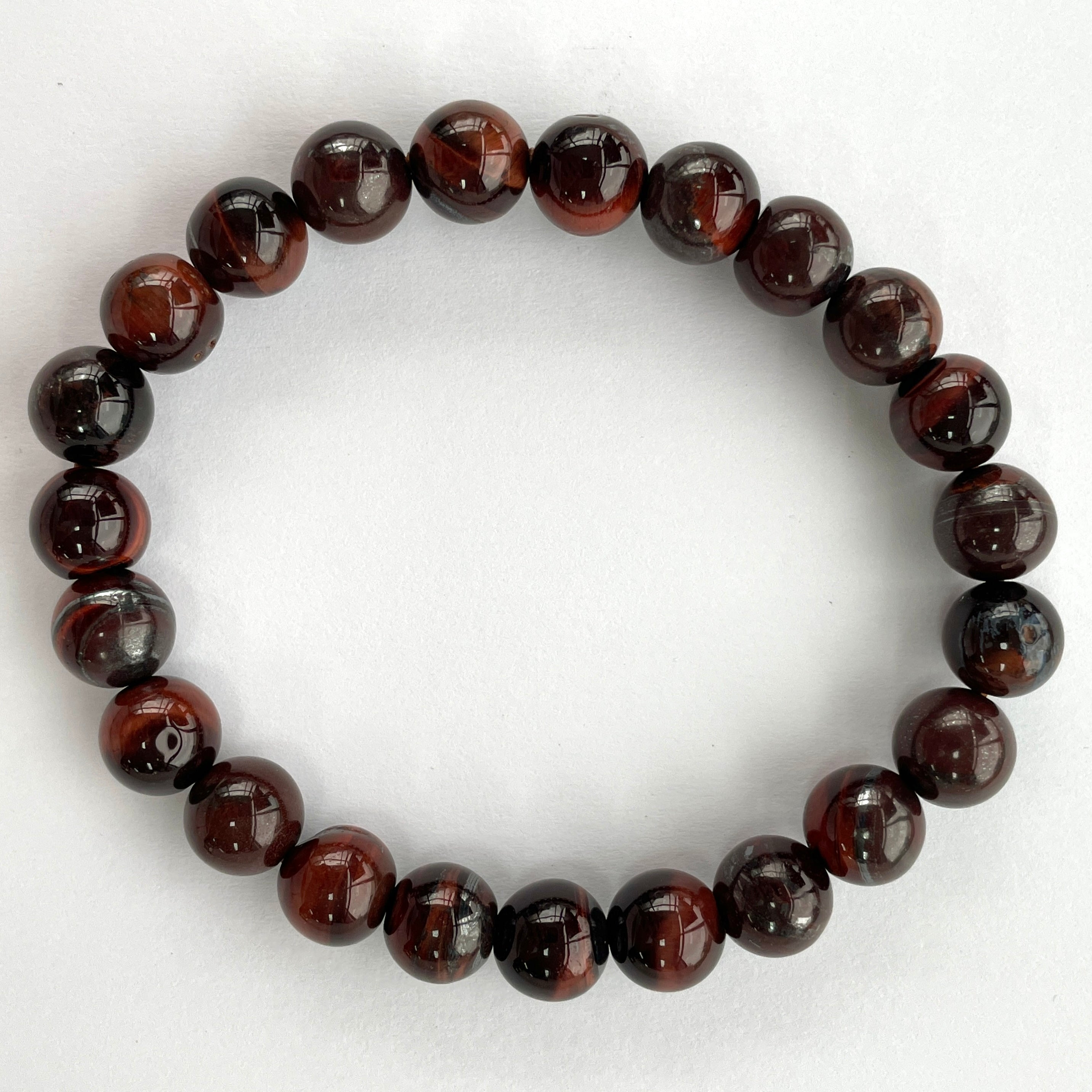 Red Tigers Eye Beads Bracelet