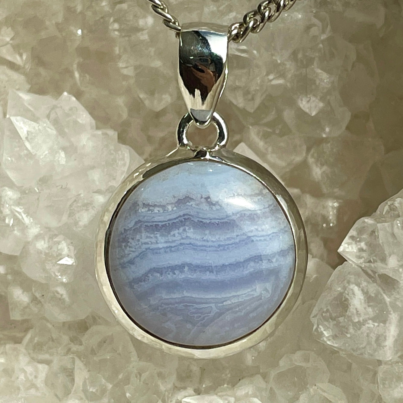 Blue Lace Silver Pendant - SP79
